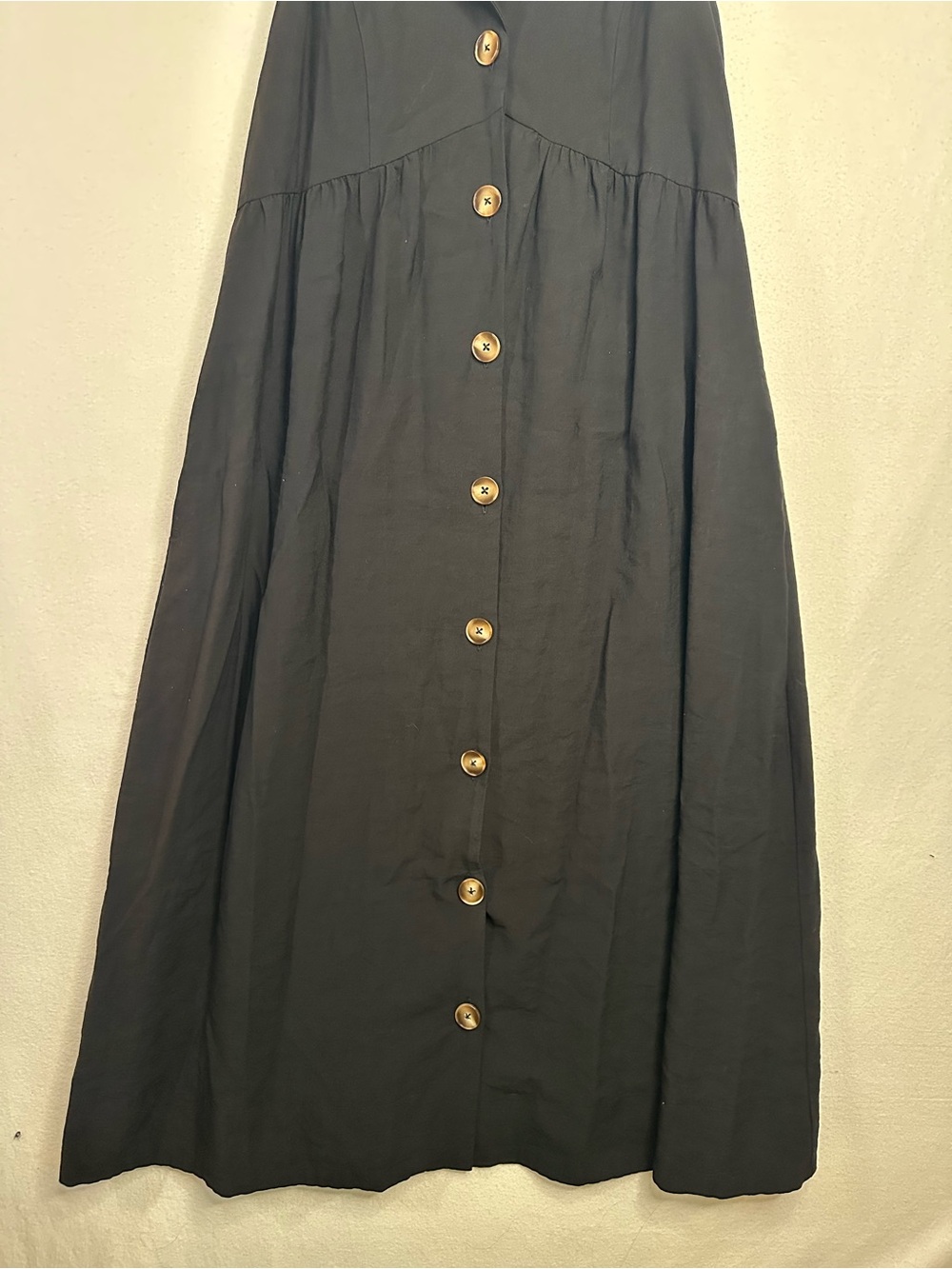 Pomander Place by Tuckernuck Black Jules Midi Dress Small Button Down Sleeveless - Picture 15 of 16